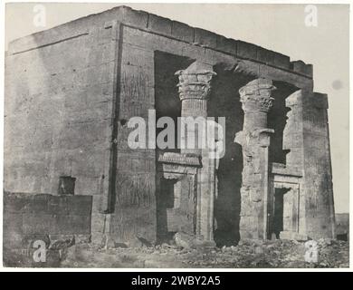 Temple of Dakka, Ägypten, Maxime du Camp, 1852 Foto Dakkaprinter: Lillepublisher: ParisEdinburgh Paper. Pappe gesalzener Papierdruck Tempel, Schrein  ägyptischer Religion Tempel von Dakka Stockfoto