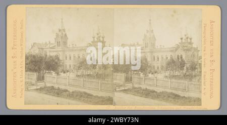 Blick auf eine Kirche der Schwestern der Gnade in St. Petersburg, L. Gothe, ca. 1850 - ca. 1880 Stereograph Sint-PetersburgVerlag: Berliner Pappe. Fotomaterial Albumendruck Kirche (außen) Sint-Petersburg Stockfoto