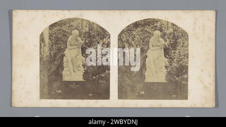 Sculptuur van Dorothea Door John Bell in het Crystal Palace op Sydenham Hill, The London Stereoscopic Company, um 1854 - in oder vor 1859 Stereographen aus London Karton. Fotografisches Trägeralbumendruckstück der Skulptur, Reproduktion eines Stückes der Skulptur London Stockfoto