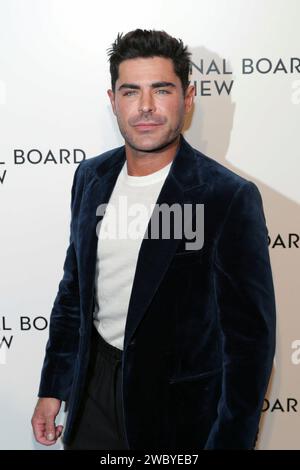 Ciprianis, New York, USA, 11. Januar 2024 – Zac Efron nimmt an der National Board of Review Annual Awards Gala 2024 in der Cipriani 42nd Street in New York Teil. Foto: Giada Papini Rampelotto/EuropaNewswire nur zur redaktionellen Verwendung. Nicht für kommerzielle ZWECKE! Stockfoto