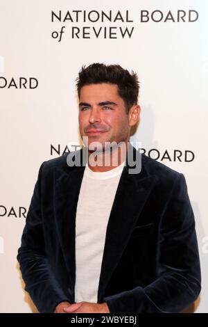 Ciprianis, New York, USA, 11. Januar 2024 – Zac Efron nimmt an der National Board of Review Annual Awards Gala 2024 in der Cipriani 42nd Street in New York Teil. Foto: Giada Papini Rampelotto/EuropaNewswire nur zur redaktionellen Verwendung. Nicht für kommerzielle ZWECKE! Stockfoto