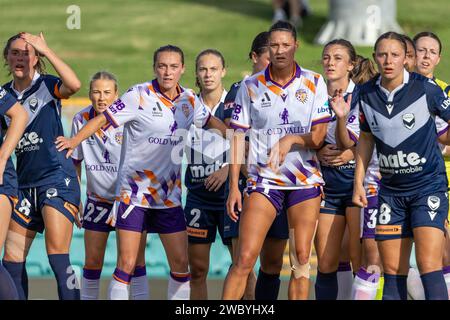 Oval. Lilyfield. Sydney. Australien 12.01.2024, wartet auf einen Eckstoß. Perth Ruhm beim Angriff. Perth Glory gegen Melbourne Victory. Liberty A League. Unity Round. Leichardt Oval. Lilyfield. Sydney. Australien (Joe Serci/SPP) Credit: SPP Sport Press Photo. /Alamy Live News Stockfoto