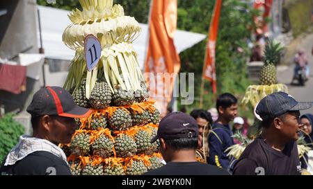 Ananasfest in Kelud, Kediri, Ost-Java, Indonesien Stockfoto