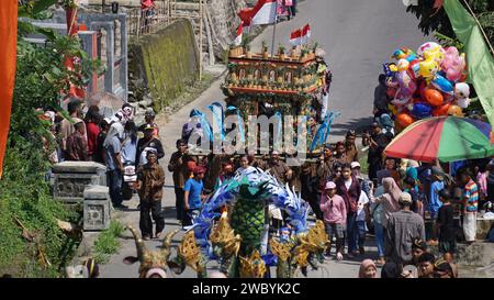 Ananasfest in Kelud, Kediri, Ost-Java, Indonesien Stockfoto