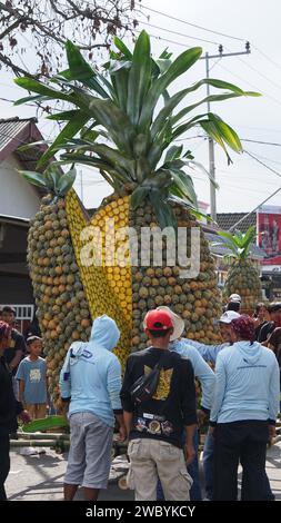 Ananasfest in Kelud, Kediri, Ost-Java, Indonesien Stockfoto