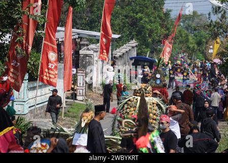 Ananasfest in Kelud, Kediri, Ost-Java, Indonesien Stockfoto