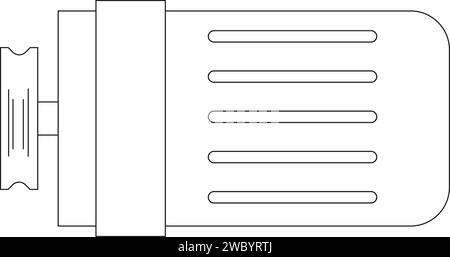 Elektrisches Dynamo-Symbol, Illustration flaches Design Stock Vektor