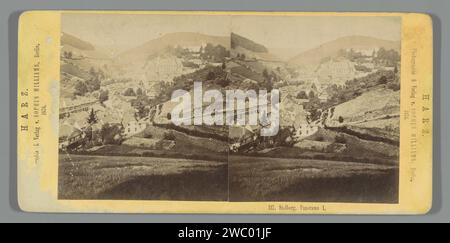 Blick auf Stolberg, Sophus Williams, 1876 Stereograph Harz Verlag: Berliner Pappe. Fotografischer Trägeralbumendruck Stolberg Stockfoto