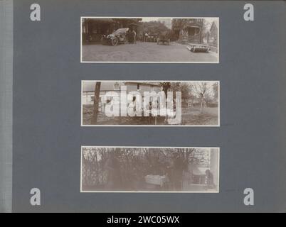 Picknick in einem Obstgarten in Frankreich, Anonym, 1902 Foto Teil des Fotoalbums einer Armee-Übung in Südwestfrankreich im Jahr 1902. Frankreich Papier. Fotografische Unterstützung beim Essen und Trinken. orchard Frankreich Stockfoto