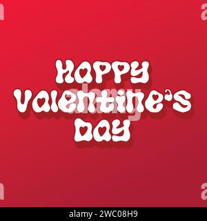 Happy valentinstag süße Lettering Vektor Grußkarte. Vektorabbildung. Tapeten, Flyer, Einladung, Poster, Broschüre, Banner. Valentinstag Stock Vektor
