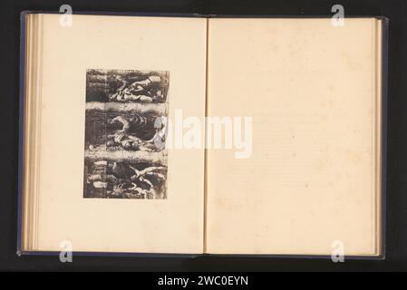 Fotoproduktion der Entwurfszeichnung Peter und Johannes Heilung des Lahmen am schönen Tor des Tempels von Rafaël, Anonym, nach Rafaël, 1863 - 1868 Fotografie Papier Albumendruck Zeichnung, Skizze Stockfoto