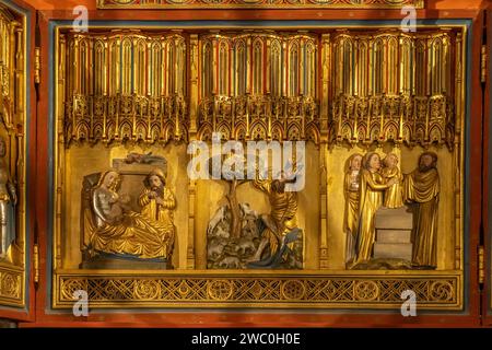 Detai des Kreuzaltar im Doberaner Münster in Bad Doberan, Mecklenburg-Vorpommern, Deutschland | Kreuzaltar Detail, Doberaner Münster in Bad Doberan, Stockfoto