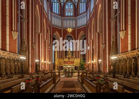 Innenraum des Doberaner Münster in Bad Doberan, Mecklenburg-Vorpommern, Deutschland | Doberan Münster Interieur in Bad Doberan, Mecklenburg-Vorpommern Stockfoto