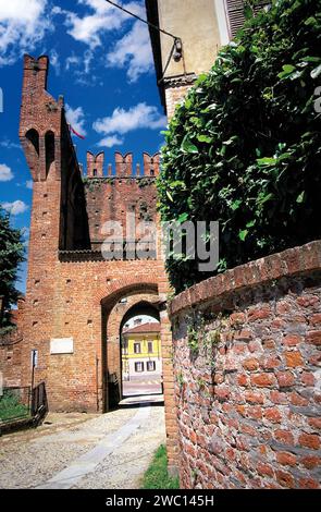 Italien, Lombardei, San Colombano al Lambro, das Schloss. Stockfoto