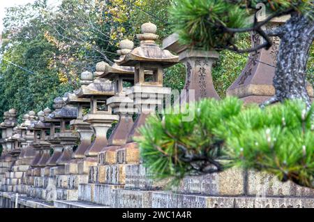 Sumiyoshi Taisha Großschrein in Osaka, Japan. Stockfoto