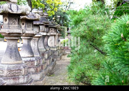 Sumiyoshi Taisha Großschrein in Osaka, Japan. Stockfoto