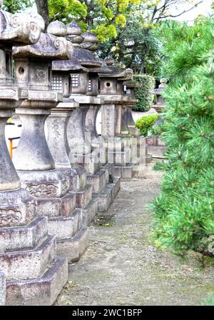 Sumiyoshi Taisha Großschrein in Osaka, Japan. Stockfoto