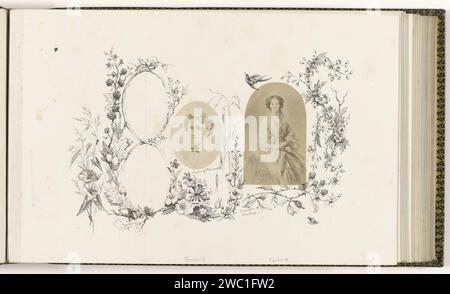 Fotoproduktion eines gemalten Porträts von Maria Alexandrowna, Kaiserin von Russland, Anonym, nach Franz Xaver Winterhalter, ca. 1870 - ca. 1875 Fotografie dieses Foto ist Teil eines Albums. Papieralbumen, Bild drucken, malen. Historische Personen - BB - Frau. Königin, Kaiserin usw. (Ehefrau eines Herrschers) Stockfoto