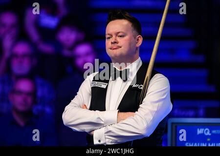 LONDON, VEREINIGTES KÖNIGREICH. Januar 2024. Ronnie O’Sullivan und Shaun Murphy im Halbfinale 2024 während der MrQ Masters im Alexandra Palace am Samstag, den 13. Januar 2024 in LONDON ENGLAND. Quelle: Taka G Wu/Alamy Live News Stockfoto