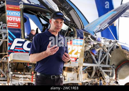 Riad, Arabie Saoudite. Januar 2024. RUSHBROOK Mark, Ford Performance Motorsports, während des Ruhetages der Dakar 2024 am 13. Januar 2024 in Riad, Saudi-Arabien - Foto Florent Gooden/DPPI Credit: DPPI Media/Alamy Live News Stockfoto