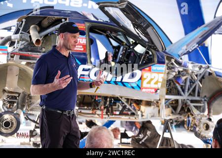 Riad, Arabie Saoudite. Januar 2024. RUSHBROOK Mark, Ford Performance Motorsports, während des Ruhetages der Dakar 2024 am 13. Januar 2024 in Riad, Saudi-Arabien - Foto Florent Gooden/DPPI Credit: DPPI Media/Alamy Live News Stockfoto