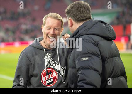 Köln, Deutschland. Januar 2024. Timo Schultz (1. FC Köln, Trainer) bei Sky Sport. Fußball: 1. Bundesliga, Saison 2023/2024, 17. Spieltag, 1. FC Köln - 1. FC Heidenheim 1846 am 13.01.2024 im RheinEnergieStadion in Köln Wichtiger Hinweis: Gemaess den Vorgaben der DFL Deutsche Fussball Liga bzw. Des DFB Deutscher Fussball-Bund ist es untersagt, in dem Stadion und/oder vom Spiel angefertigte Fotoaufnahmen in Form von Sequenzbildern und/oder videoaehnlichen Fotostrecken zu verwerten bzw. Verwerten zu lassen. Foto: Kirchner-Media/TH/dpa/Alamy Live News Stockfoto