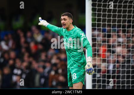 LONDON, UK - 13. Januar 2024: Djordje Petrovic aus Chelsea während des Premier League Spiels zwischen Chelsea FC und Fulham FC in Stamford Bridge (Quelle: Craig Mercer/Alamy Live News) Stockfoto