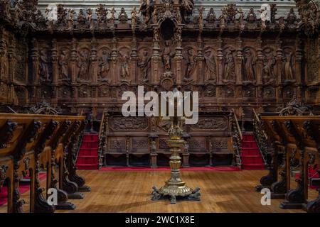 coro, Catedral de la Asunción de la Virgen, Salamanca, comunidad autónoma de Castilla y León, Spanien Stockfoto