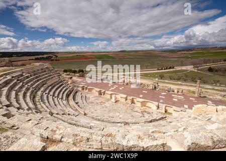 Teatro romano, parque Arqueológico de Segóbriga, Saelices, Cuenca, Castilla-La Mancha, Spanien Stockfoto