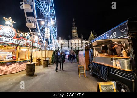 Mercado de Navidad de George Square, Glasgow, Lowands, Reino Unido Stockfoto