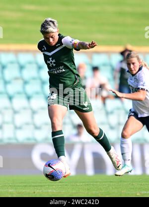 Lilyfield, Australien. Januar 2024. Michelle Pearl Heyman von Canberra United wird während des Spiels der A-League 2023/24 in der Unite Round zwischen Adelaide United und Canberra United im Leichhardt Oval gesehen. Endpunktzahl: Canberra United 3:1 Adelaide United. Quelle: SOPA Images Limited/Alamy Live News Stockfoto