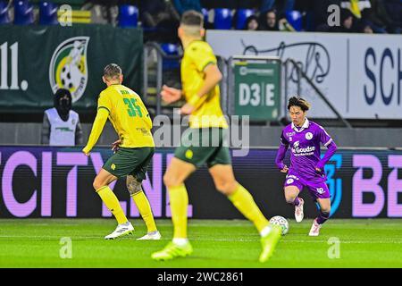 Sittard, Niederlande. Januar 2024. SITTARD, 13-01-2024, Fortuna Sittard Stadium, Dutch Eredivisie, Saison 2023/2024. Fortuna Sittard - Sparta. Sparta-Spieler Shunsuke Mito Credit: Pro Shots/Alamy Live News Stockfoto