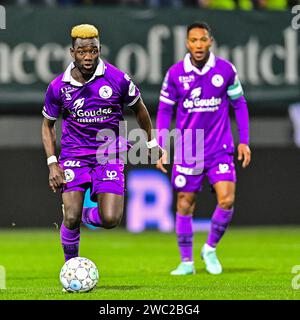 Sittard, Niederlande. Januar 2024. SITTARD, 13-01-2024, Fortuna Sittard Stadium, Dutch Eredivisie, Saison 2023/2024. Fortuna Sittard - Sparta. Sparta-Spieler Joshua Kitolano. Beschreibung: Pro Shots/Alamy Live News Stockfoto