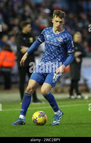 Jack Ellis von Carlisle United während des Spiels der Sky Bet League 1 zwischen Carlisle United und Oxford United in Brunton Park, Carlisle am Samstag, den 13. Januar 2024. (Foto: Robert Smith | MI News) Credit: MI News & Sport /Alamy Live News Stockfoto