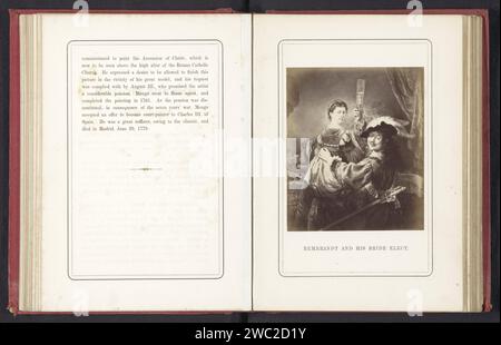 Fotoproduktion eines Gemäldes von Rembrandt Harmensz. Van Rijn aus sich selbst und Saskia in der Szene des verlorenen Sohnes in der Taverne, Hanns Hanfstaengl, nach Rembrandt van Rijn, ca. 1854 - in oder vor 1864 fotografische Unterstützung Albumenabdruck Bild, Malerei Stockfoto