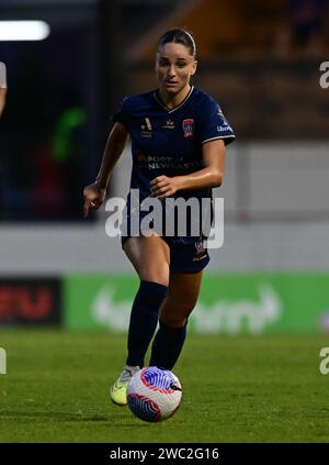 Lilyfield, Australien. Januar 2024. Sophie Hoban von Newcastle Jets wird während des Unite Round-Spiels der Frauen in der A-League 2023/24 zwischen Newcastle Jets und Brisbane Roar FC im Leichhardt Oval gesehen. Endergebnis: Newcastle Jets 2:1 Brisbane Roar FC. (Foto: Luis Veniegra/SOPA Images/SIPA USA) Credit: SIPA USA/Alamy Live News Stockfoto