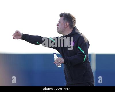 San Pedro Del Pinatar, Spanien. Januar 2024. Cheftrainer Alexander Straus von Bayern München wurde am Freitag, den 11. Januar 2024, bei einem Freundschaftsspiel zwischen dem FC Bayern München und Granada CF in San Pedro Del Pinatar, Spanien, gezeigt. Quelle: Sportpix/Alamy Live News Stockfoto