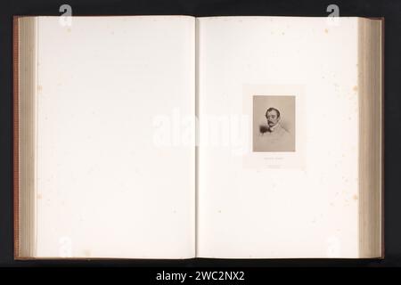 Fotoproduktion eines signierten Porträts von Horace Vernet von Paul Delaroche, Robert Jefferson Bingham, nach Paul Delaroche, um 1853 - in oder vor 1858 Fotografie Paris Papier. Albumendruck / Gravur historischer Personen Stockfoto