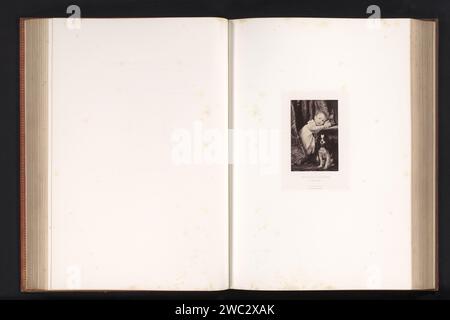 Fotoproduktion eines gemalten Porträts von Horace Delaroche von Paul Delaroche, Robert Jefferson Bingham, nach Paul Delaroche, um 1853 - in oder vor 1858 Fotografie Paris Papier. Albumendruck / Gravur historischer Personen. Kind. Hund Stockfoto
