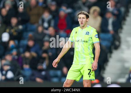 West Bromwich, Großbritannien. Januar 2024. Blackburn's Callum Brittain während des EFL Sky Bet Championship-Spiels zwischen West Bromwich Albion und Blackburn Rovers am 13. Januar 2024 bei den Hawthorns in West Bromwich, England. Foto von Stuart Leggett. Nur redaktionelle Verwendung, Lizenz für kommerzielle Nutzung erforderlich. Keine Verwendung bei Wetten, Spielen oder Publikationen eines einzelnen Clubs/einer Liga/eines Spielers. Quelle: UK Sports Pics Ltd/Alamy Live News Stockfoto