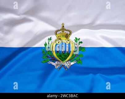 Die Flagge von San Marino, Studio Stockfoto