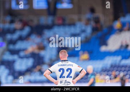 Sydney, Australien. Januar 2024. Ryan Tunnicliffe von Adelaide United sieht beim A-League Men Rd27 Spiel zwischen Adelaide United und Sydney FC am 13. Januar 2024 im Allianz Stadium in Sydney, Australien Stockfoto