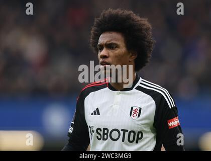 London, Großbritannien. Januar 2024. Willian of Fulham während des Premier League-Spiels in Stamford Bridge, London. Der Bildnachweis sollte lauten: Paul Terry/Sportimage Credit: Sportimage Ltd/Alamy Live News Stockfoto