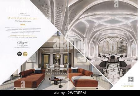 Januar/Februar 2024 Werbespot in der Zeitschrift „Conde Nast Traveler“, USA Stockfoto