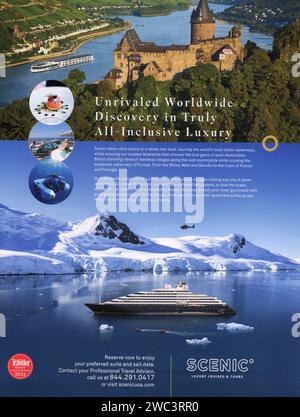 Januar/Februar 2024 Werbespot in der Zeitschrift „Conde Nast Traveler“, USA Stockfoto