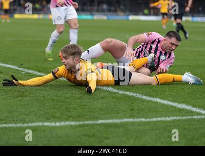 Boston United Vs Curzon Ashton Vanarama National League North Jakemans Community Stadium, Boston, Lincolnshire, England 13.01.2024 Stockfoto