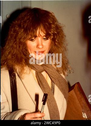 Nancy Wilson of Heart, Backstage im Providence Civic Center, Rhode Island, USA, 8. Dezember 1983. Stockfoto