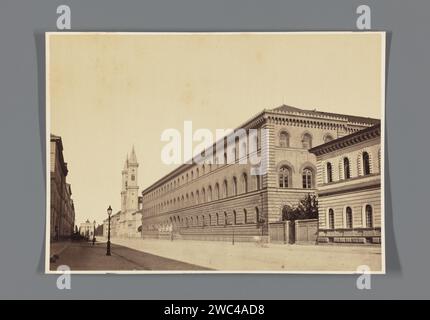 Stadsbibliothek München, Anonym, ca. 1850 - ca. 1900 fotografischer Nachdruck. Karton Albumendruck München Stockfoto