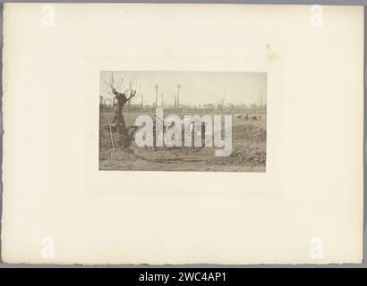 Bauern an einem Ochsenwagen auf einem Feld, Pavie, A. Bucquet, um 1891 - in oder vor 1896 fotomechanischer Druck Pavieprinter: Paris Papier Zweirad Fahrzeug gezeichnet von zwei Tieren. Farmers Segeln Stockfoto