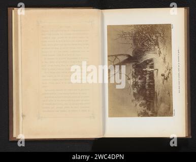 Fotoproduktion einer Zeichnung eines Lagers im australischen Outback, Francois Poncy, nach Gabriel Liquier, ca. 1863 - in oder vor 1868 Fotografie Papieralbumen drucken Lagerfeuer; Wachfeuer. Schlafen auf dem Boden - BB - out of Doors Australien Stockfoto